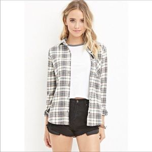 Forever 21 Plaid Button Down